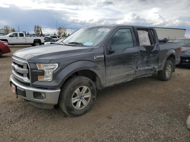 1FTFW1EFXFKD38840 - 2015 FORD F150 SUPERCREW GRAY photo 1