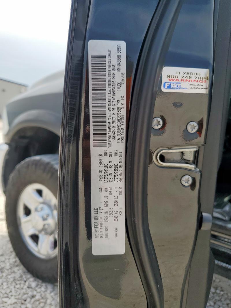 3C6UR5CLXHG671569 - 2017 RAM 2500 ST BLACK photo 12