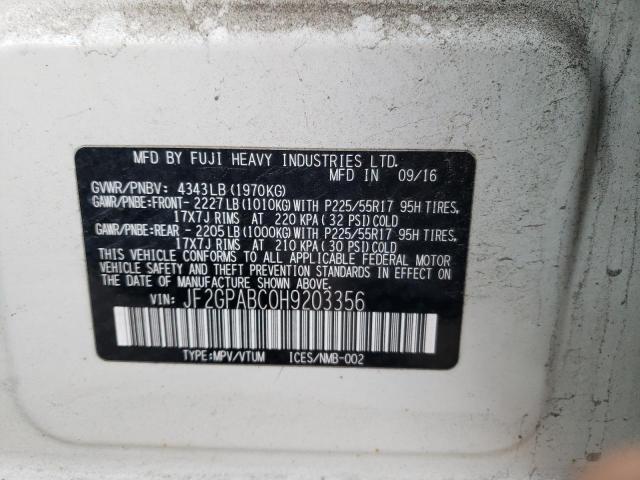 JF2GPABC0H9203356 - 2017 SUBARU CROSSTREK PREMIUM 白色 照片 13