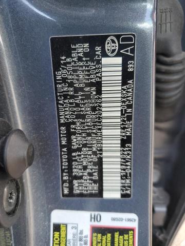 2T1BURHEXEC202262 - 2014 TOYOTA COROLLA L 灰色 照片 12