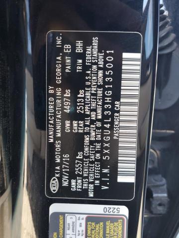 5XXGU4L33HG135001 - 2017 KIA OPTIMA EX BLACK photo 13