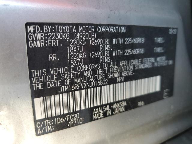 JTM16RFVXNJ016802 - 2022 TOYOTA RAV4 SE Gümüş foto 13