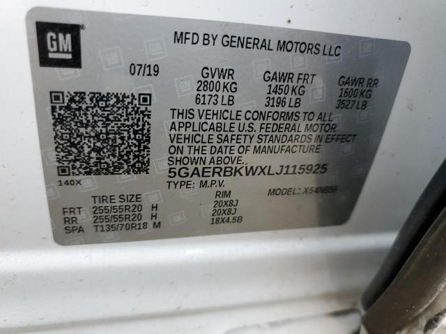 5GAERBKWXLJ115925 - 2020 BUICK ENCLAVE ESSENCE 白色 照片 13