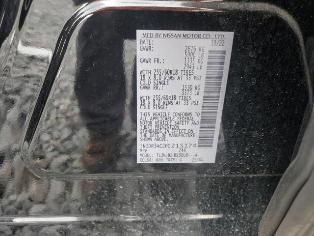 5N1DR3AC2PC215174 - 2023 NISSAN PATHFINDER S BLACK photo 14