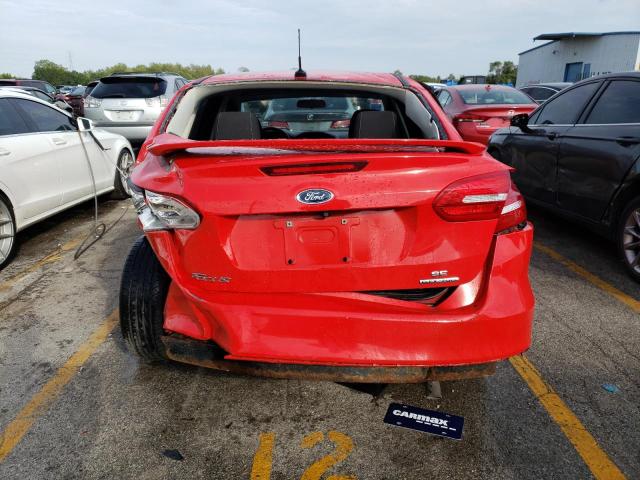 1FADP3F2XFL339613 - 2015 FORD FOCUS SE RED photo 6