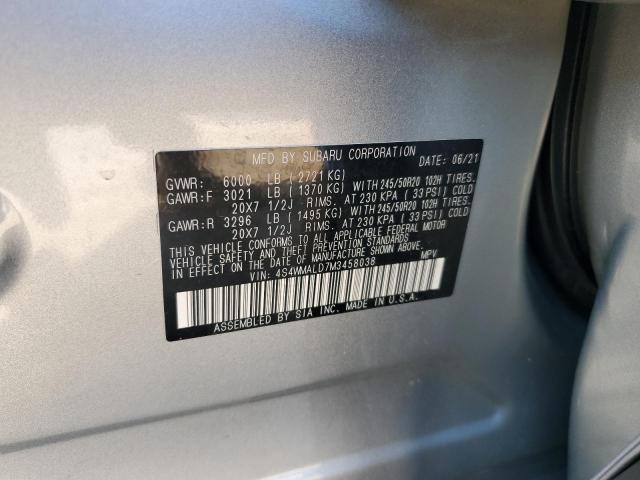 4S4WMALD7M3458038 - 2021 SUBARU ASCENT LIMITED SILVER photo 14