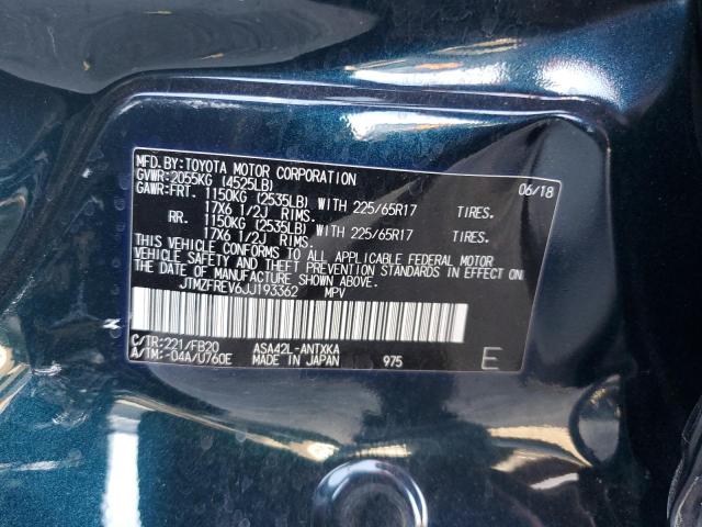 JTMZFREV6JJ193362 - 2018 TOYOTA RAV4 LE BLUE photo 13