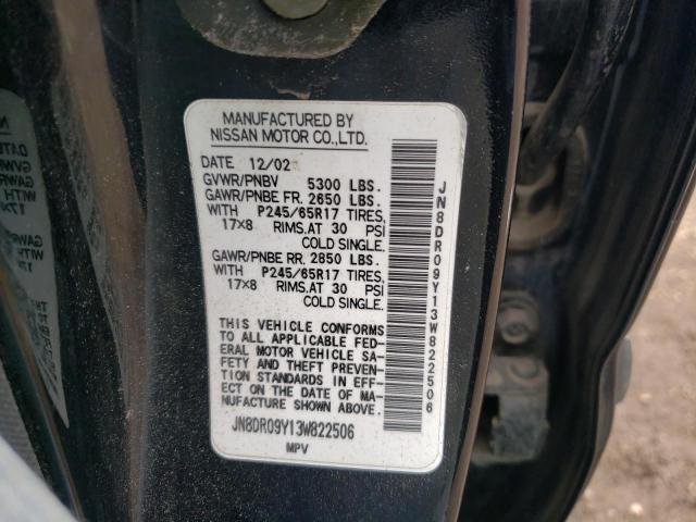 JN8DR09Y13W822506 - 2003 NISSAN PATHFINDER LE 黑色 照片 13