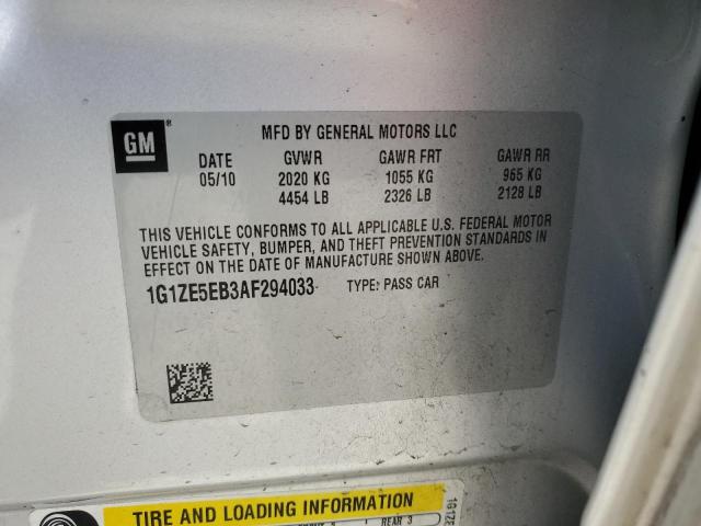 1G1ZE5EB3AF294033 - 2010 CHEVROLET MALIBU LTZ SILVER photo 12