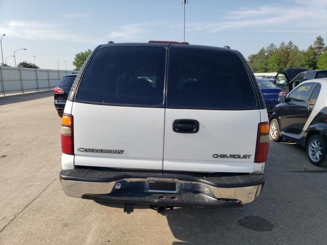 1GNEC16T81J299664 - 2001 CHEVROLET SUBURBAN C1500 WHITE photo 6