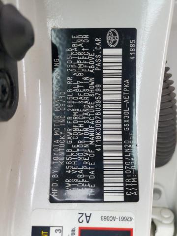 4T1BK3DB7BU395799 - 2011 TOYOTA AVALON BASE Ağ foto 12