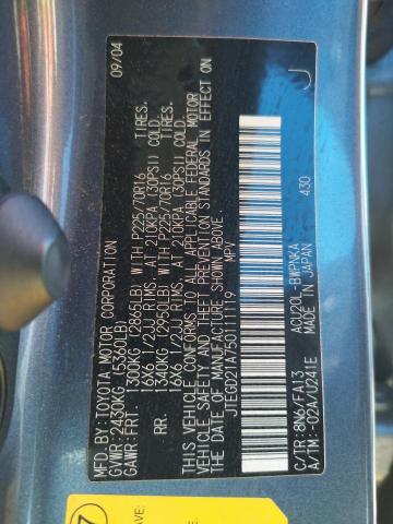 JTEGD21A750111119 - 2005 TOYOTA HIGHLANDER GRAY photo 13