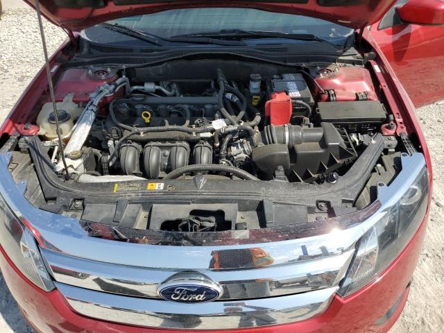 3FAHP0HA7CR408422 - 2012 FORD FUSION SE RED photo 11