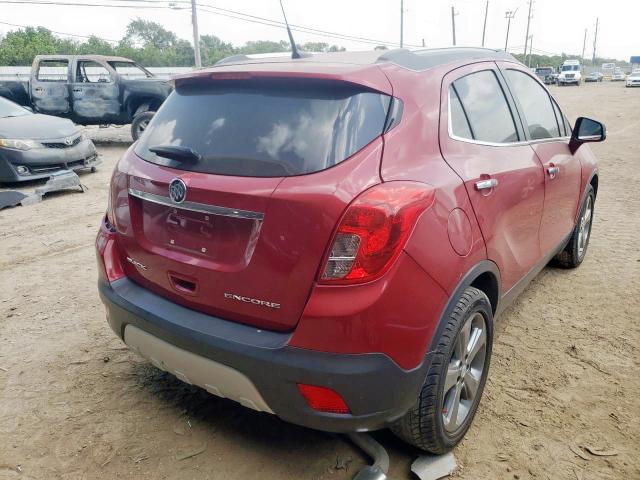 KL4CJDSB3EB772644 - 2014 BUICK ENCORE PREMIUM RED photo 4