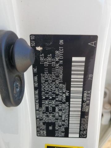 5TDZK3EH7BS028704 - 2011 TOYOTA HIGHLANDER BASE Белый фото 13