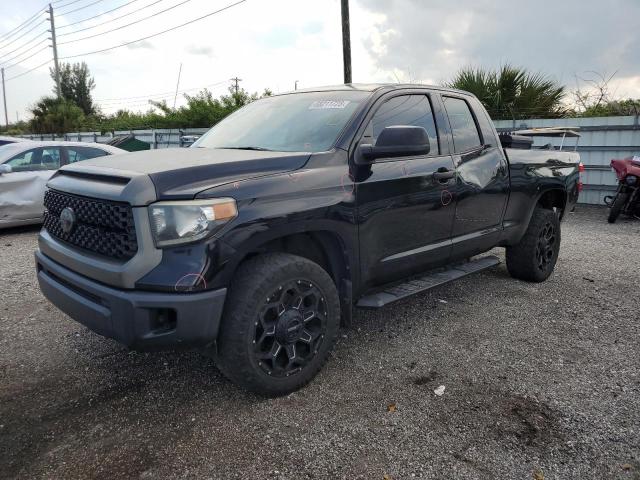 5TFRM5F15JX130082 - 2018 TOYOTA TUNDRA DOUBLE CAB SR/SR5 BLACK photo 1