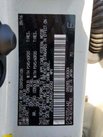 JTEZU5JR4G5142043 - 2016 TOYOTA 4RUNNER SR5 白色 照片 13