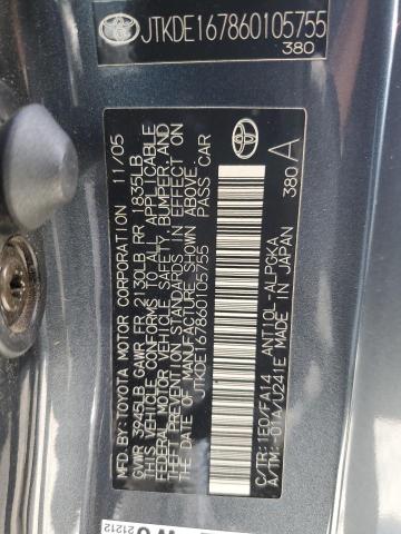 JTKDE167860105755 - 2006 TOYOTA SCION TC Mavi foto 12