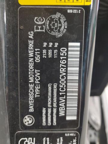 WBAVL1C50CVR76150 - 2012 BMW X1 XDRIVE28I BLACK photo 13