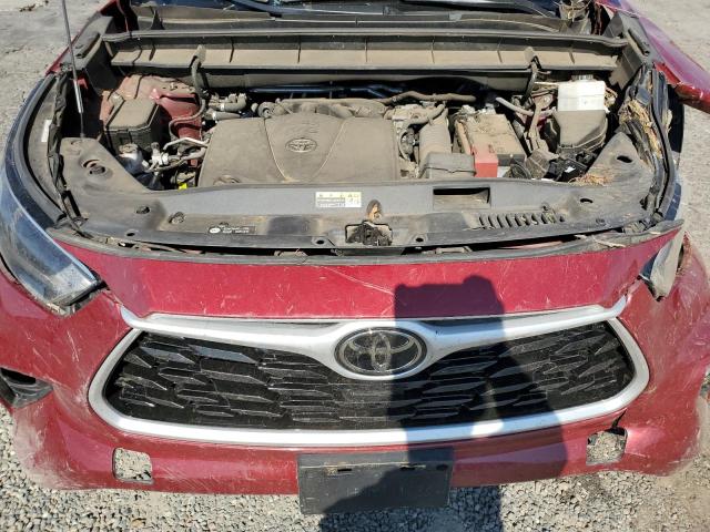 5TDHZRAH9MS056359 - 2021 TOYOTA HIGHLANDER XLE წითელი ფოტო 12