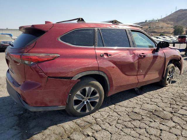 5TDHZRAH9MS056359 - 2021 TOYOTA HIGHLANDER XLE წითელი ფოტო 3