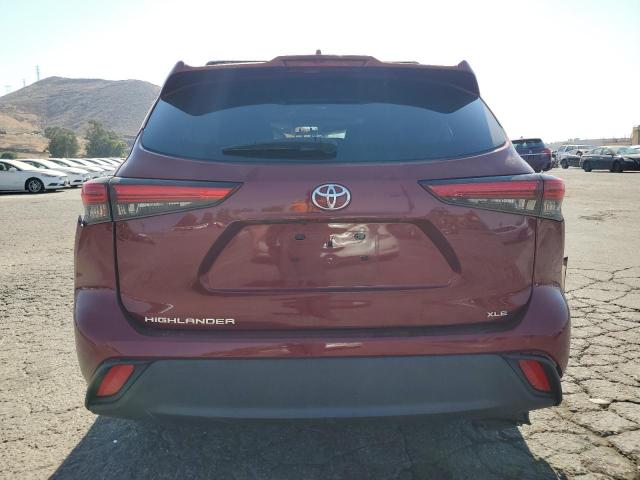 5TDHZRAH9MS056359 - 2021 TOYOTA HIGHLANDER XLE წითელი ფოტო 6