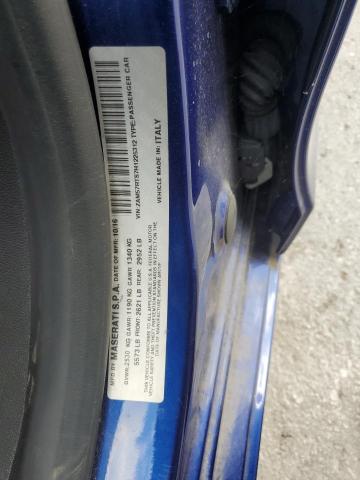 ZAM57RTS7H1225312 - 2017 MASERATI GHIBLI S BLUE photo 12