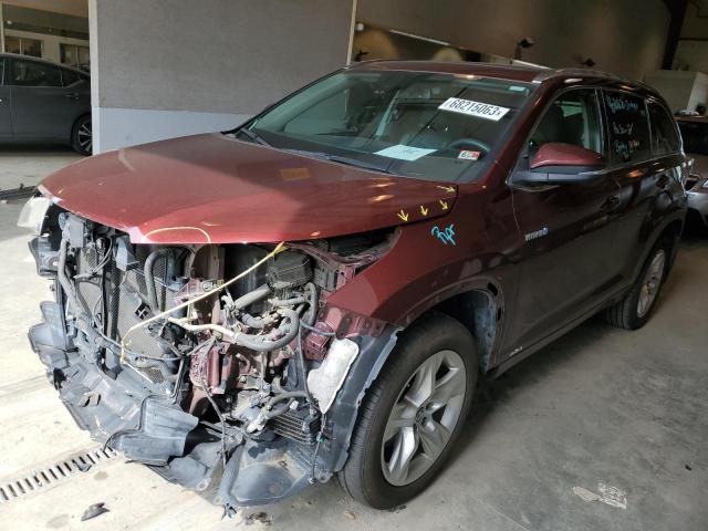 5TDDCRFH5GS014722 - 2016 TOYOTA HIGHLANDER HYBRID LIMITED BURGUNDY photo 1