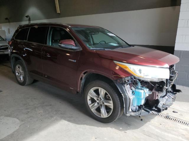 5TDDCRFH5GS014722 - 2016 TOYOTA HIGHLANDER HYBRID LIMITED BURGUNDY photo 4