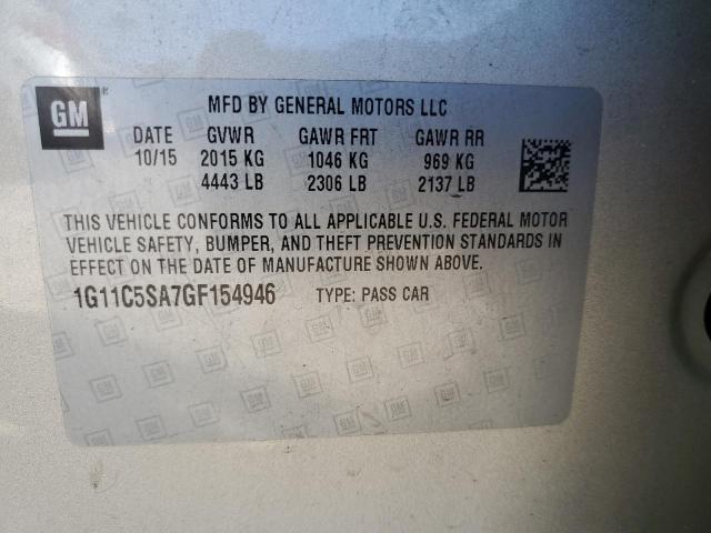 1G11C5SA7GF154946 - 2016 CHEVROLET MALIBU LIM LT Алтын фото 12