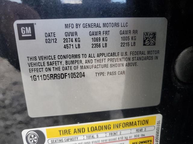 1G11D5RR9DF105204 - 2013 CHEVROLET MALIBU 1LT 黑色 照片 13