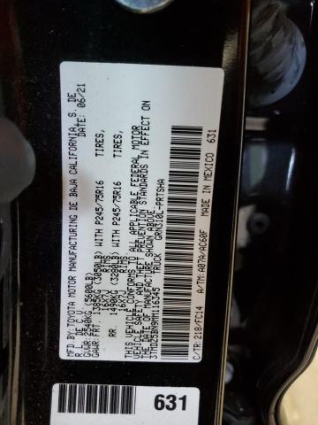 3TMDZ5BN9MM116345 - 2021 TOYOTA TACOMA DOUBLE CAB BLACK photo 13