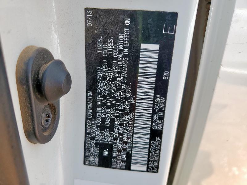 JTEBU5JR6D5147385 - 2013 TOYOTA 4RUNNER SR5 ბეჟი ფოტო 13