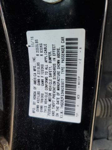 1HGCR2F53HA095677 - 2017 HONDA ACCORD SPORT Siyah fotoğraf 12