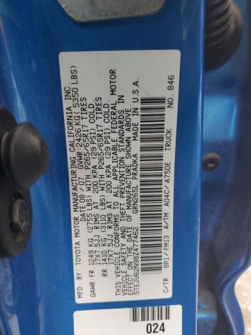 5TEJU62N98Z477462 - 2008 TOYOTA TACOMA DOUBLE CAB PRERUNNER BLUE photo 13