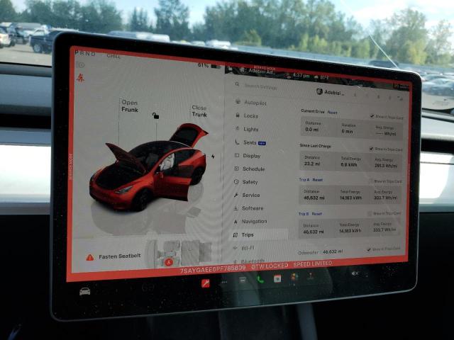 7SAYGAEE6PF785809 - 2023 TESLA MODEL Y RED photo 9