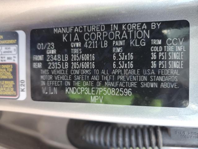 KNDCP3LE7P5082596 - 2023 KIA NIRO LX GRAY photo 12