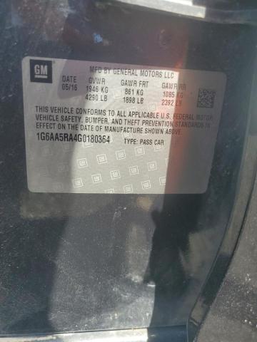 1G6AA5RA4G0180364 - 2016 CADILLAC ATS GRAY photo 12