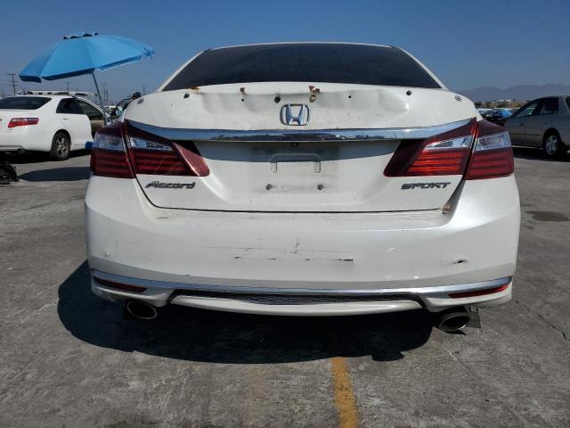 1HGCR2F50HA159223 - 2017 HONDA ACCORD SPORT WHITE photo 6