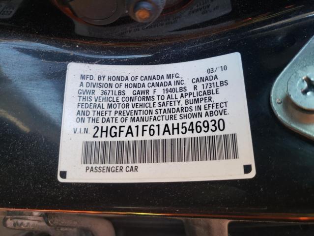 2HGFA1F61AH546930 - 2010 HONDA CIVIC LX-S Qara foto 13