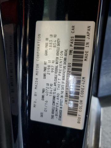 JM1BM1X30G1322189 - 2016 MAZDA 3 GRAND TOURING BLUE photo 13