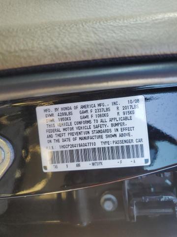 1HGCP26419A047710 - 2009 HONDA ACCORD LXP BLACK photo 12