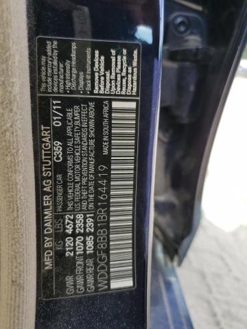 WDDGF8BB1BR164419 - 2011 MERCEDES-BENZ C 300 4MATIC BLUE photo 13