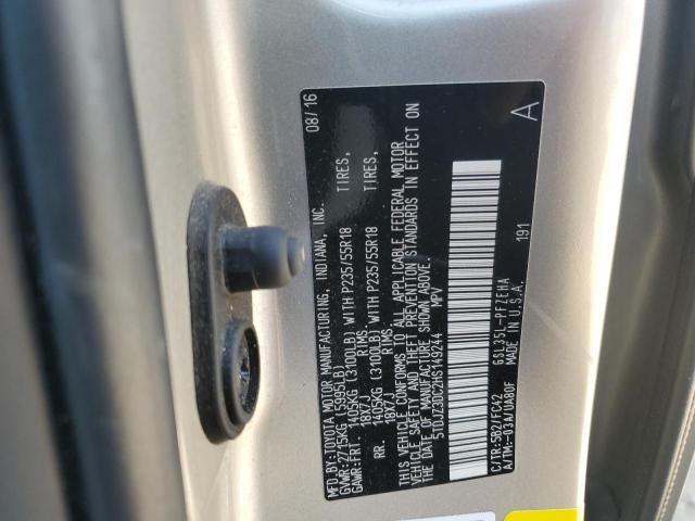 5TDJZ3DC2HS149244 - 2017 TOYOTA SIENNA LE GOLD photo 14