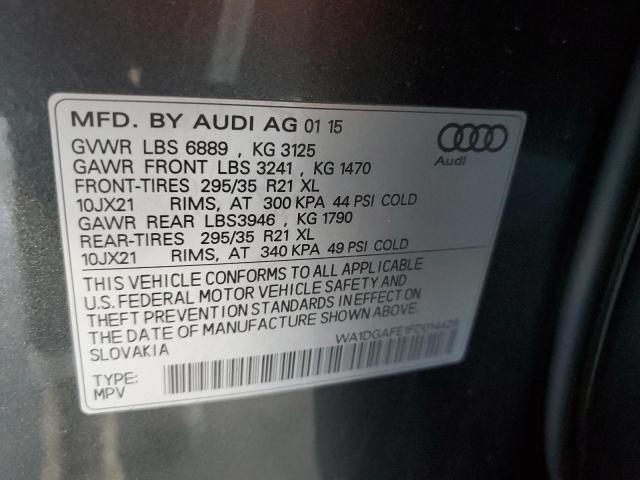 WA1DGAFE1FD014426 - 2015 AUDI Q7 PRESTIGE GRAY photo 13