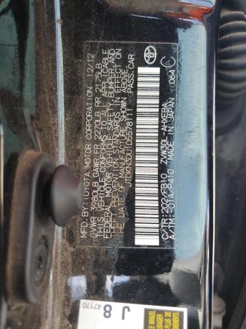 JTDKN3DU1D5578111 - 2013 TOYOTA PRIUS 黑色 照片 12