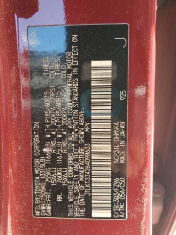 JTLKT334264098633 - 2006 TOYOTA SCION XB RED photo 13