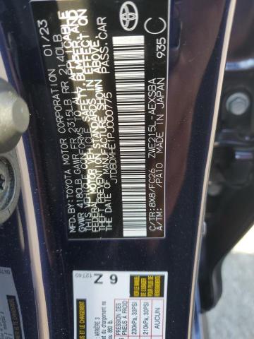 JTDBDMHE1PJ000775 - 2023 TOYOTA COROLLA LE BLUE photo 12