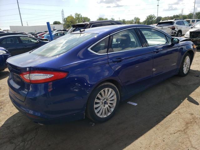 3FA6P0LUXFR248839 - 2015 FORD FUSION SE HYBRID BLUE photo 3