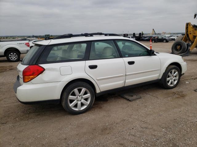 4S4BP61C067332077 - 2006 SUBARU LEGACY OUTBACK 2.5I WHITE photo 3